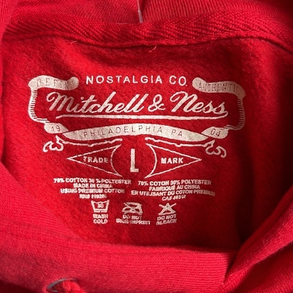 Michell & Ness My Towns Major Hoodie Washington Wizards Size Large Red Like New - Picture 11 of 12